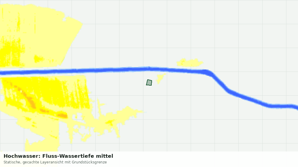 Statische Kartenansicht: Hochwasser: Fluss-Wassertiefe mittel