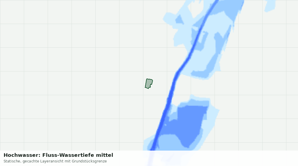 Statische Kartenansicht: Hochwasser: Fluss-Wassertiefe mittel