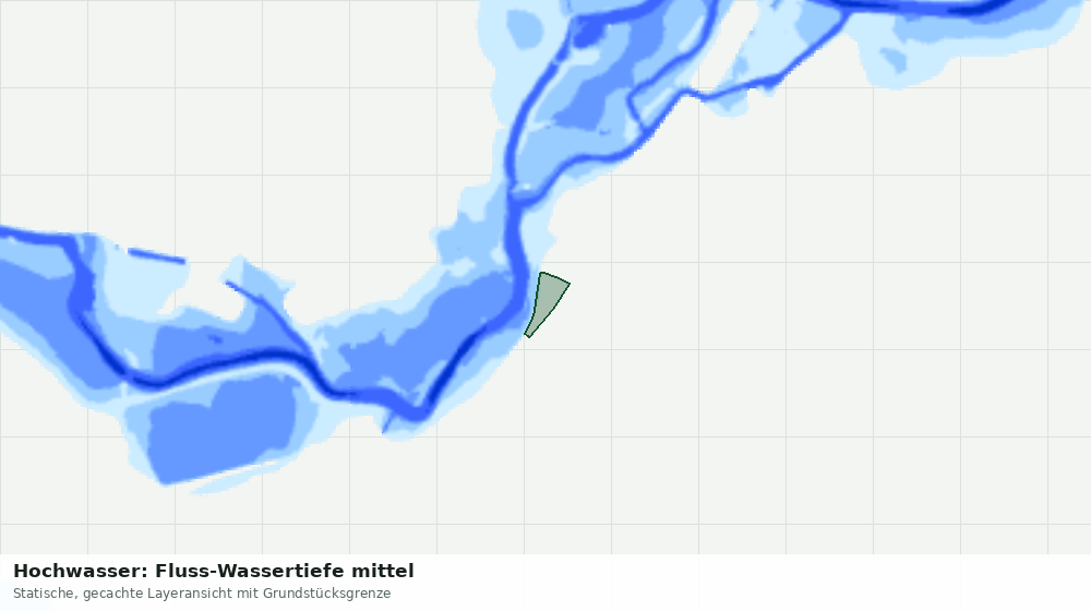 Statische Kartenansicht: Hochwasser: Fluss-Wassertiefe mittel
