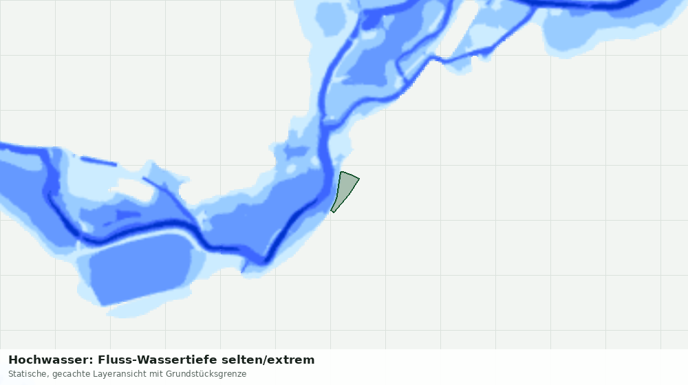 Statische Kartenansicht: Hochwasser: Fluss-Wassertiefe selten/extrem
