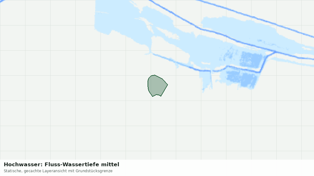 Statische Kartenansicht: Hochwasser: Fluss-Wassertiefe mittel