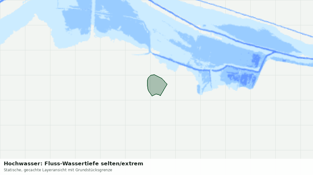 Statische Kartenansicht: Hochwasser: Fluss-Wassertiefe selten/extrem