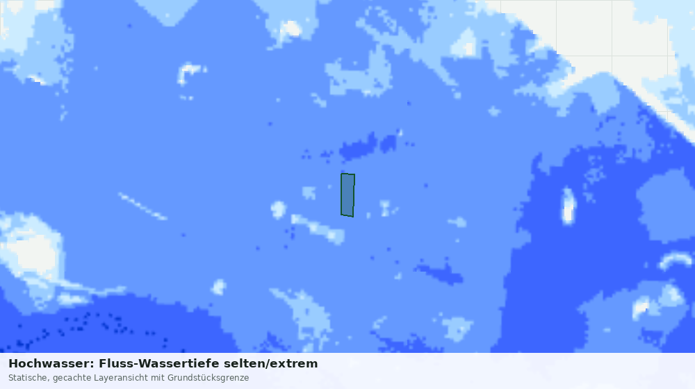 Statische Kartenansicht: Hochwasser: Fluss-Wassertiefe selten/extrem