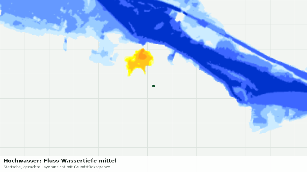 Statische Kartenansicht: Hochwasser: Fluss-Wassertiefe mittel