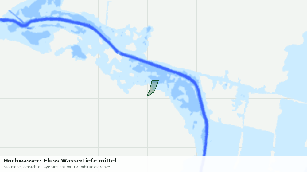 Statische Kartenansicht: Hochwasser: Fluss-Wassertiefe mittel