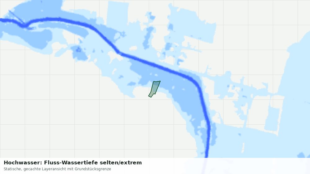 Statische Kartenansicht: Hochwasser: Fluss-Wassertiefe selten/extrem
