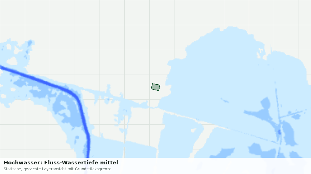 Statische Kartenansicht: Hochwasser: Fluss-Wassertiefe mittel