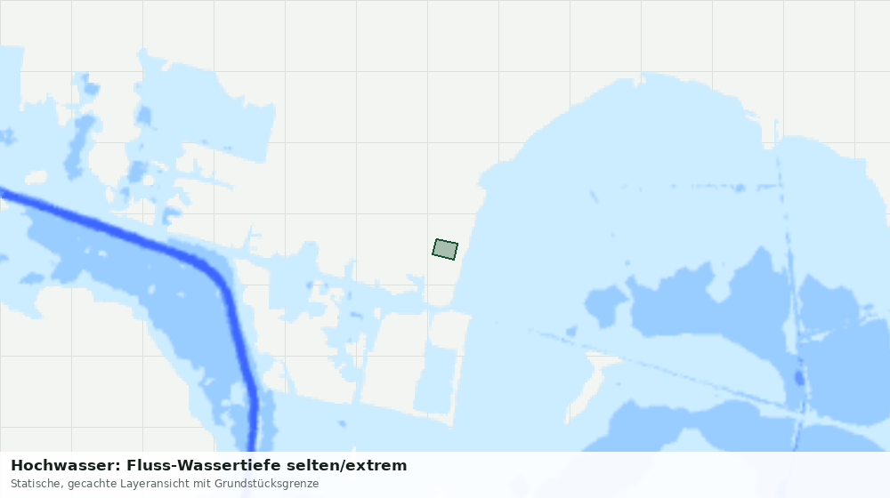 Statische Kartenansicht: Hochwasser: Fluss-Wassertiefe selten/extrem