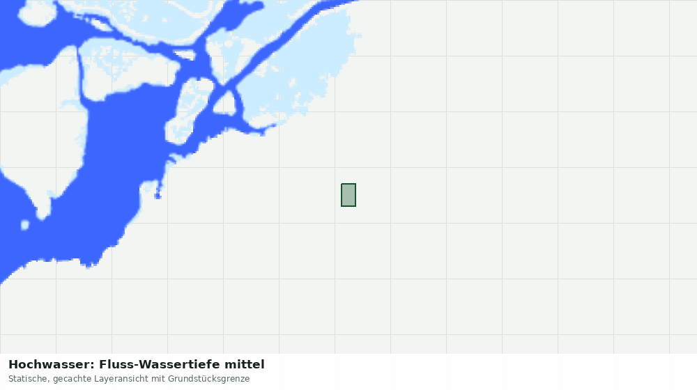 Statische Kartenansicht: Hochwasser: Fluss-Wassertiefe mittel
