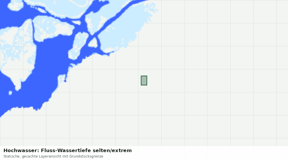 Statische Kartenansicht: Hochwasser: Fluss-Wassertiefe selten/extrem