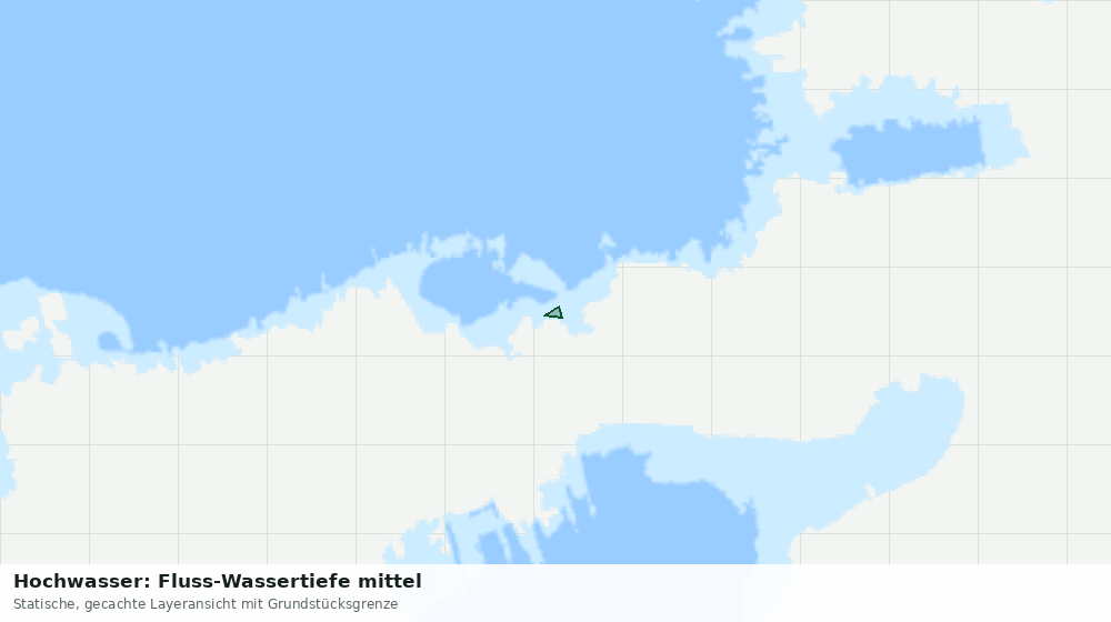 Statische Kartenansicht: Hochwasser: Fluss-Wassertiefe mittel