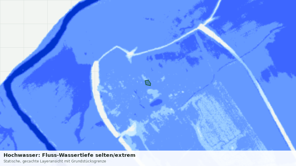 Statische Kartenansicht: Hochwasser: Fluss-Wassertiefe selten/extrem