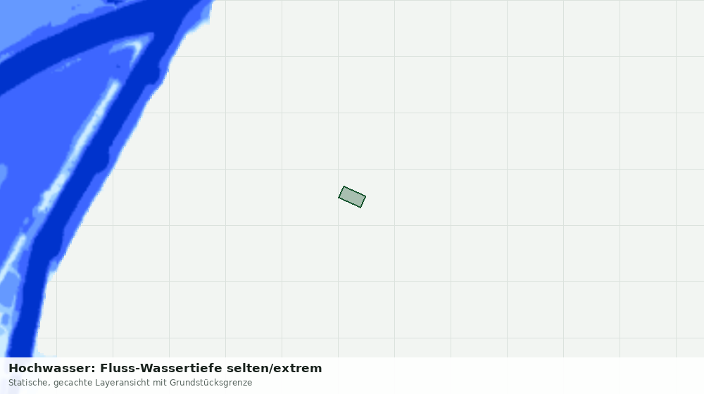 Statische Kartenansicht: Hochwasser: Fluss-Wassertiefe selten/extrem