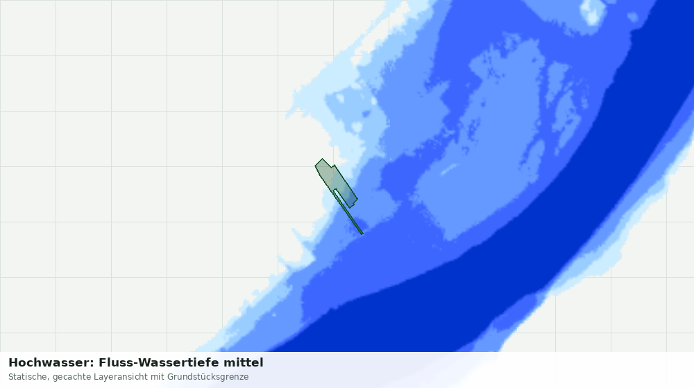 Statische Kartenansicht: Hochwasser: Fluss-Wassertiefe mittel