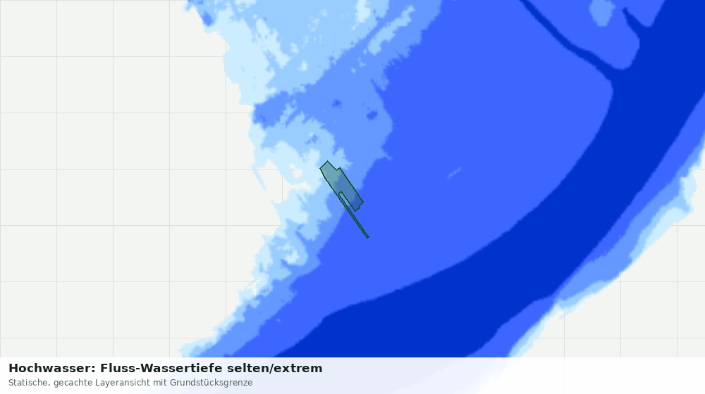 Statische Kartenansicht: Hochwasser: Fluss-Wassertiefe selten/extrem