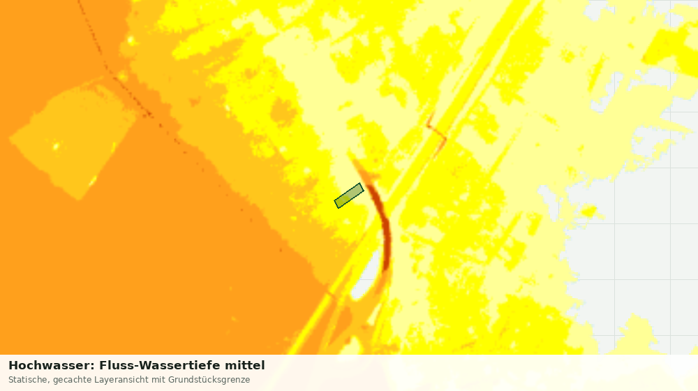 Statische Kartenansicht: Hochwasser: Fluss-Wassertiefe mittel