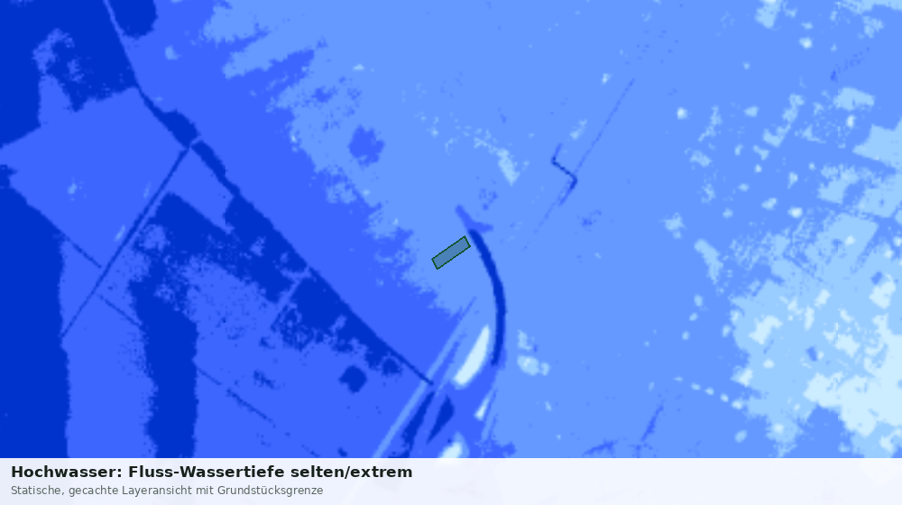 Statische Kartenansicht: Hochwasser: Fluss-Wassertiefe selten/extrem