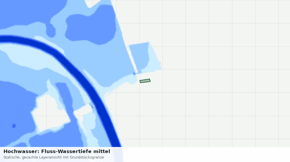 Statische Kartenansicht: Hochwasser: Fluss-Wassertiefe mittel