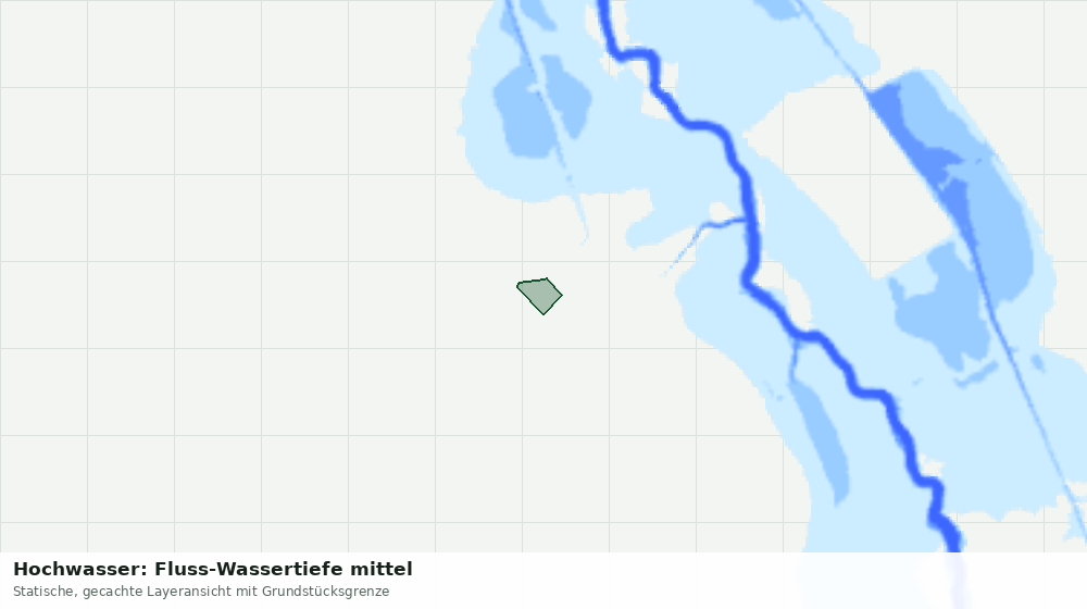 Statische Kartenansicht: Hochwasser: Fluss-Wassertiefe mittel