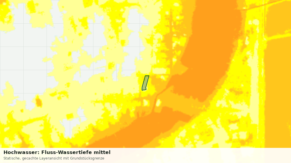 Statische Kartenansicht: Hochwasser: Fluss-Wassertiefe mittel