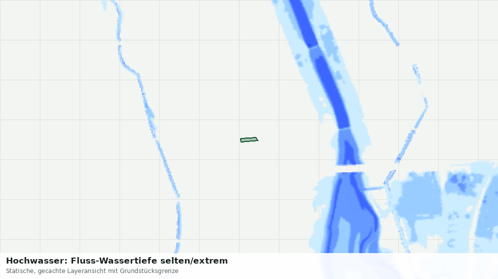 Statische Kartenansicht: Hochwasser: Fluss-Wassertiefe selten/extrem