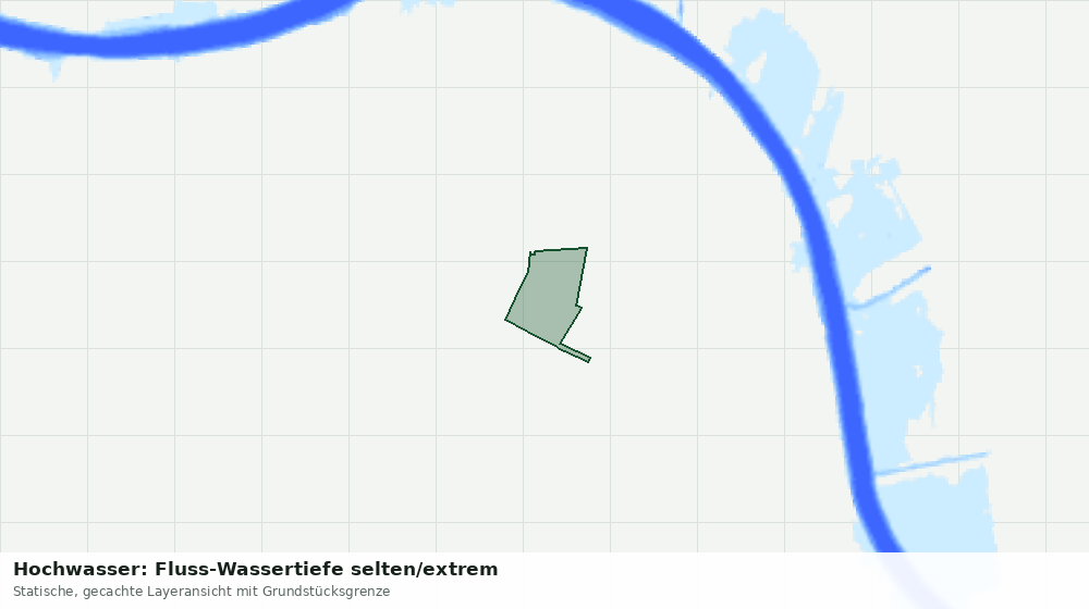 Statische Kartenansicht: Hochwasser: Fluss-Wassertiefe selten/extrem