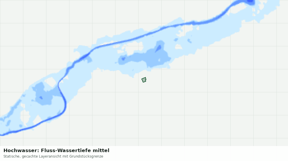 Statische Kartenansicht: Hochwasser: Fluss-Wassertiefe mittel