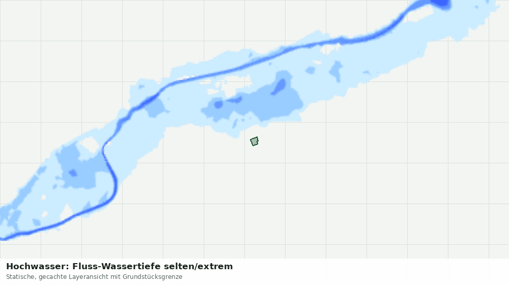 Statische Kartenansicht: Hochwasser: Fluss-Wassertiefe selten/extrem