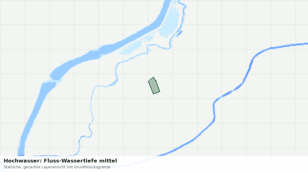Statische Kartenansicht: Hochwasser: Fluss-Wassertiefe mittel