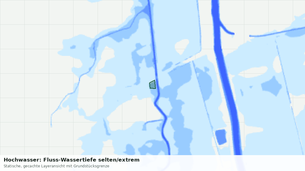 Statische Kartenansicht: Hochwasser: Fluss-Wassertiefe selten/extrem