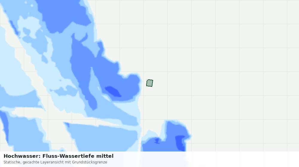 Statische Kartenansicht: Hochwasser: Fluss-Wassertiefe mittel