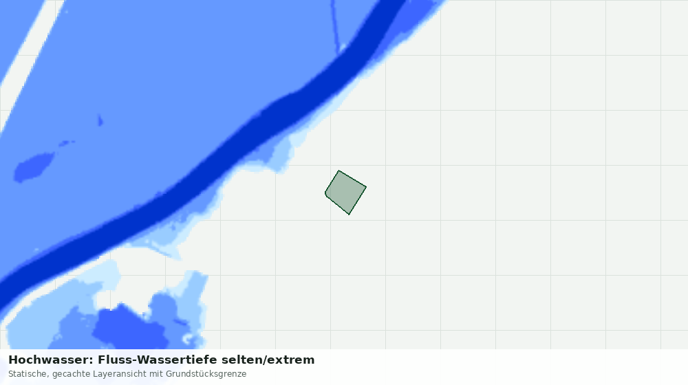 Statische Kartenansicht: Hochwasser: Fluss-Wassertiefe selten/extrem