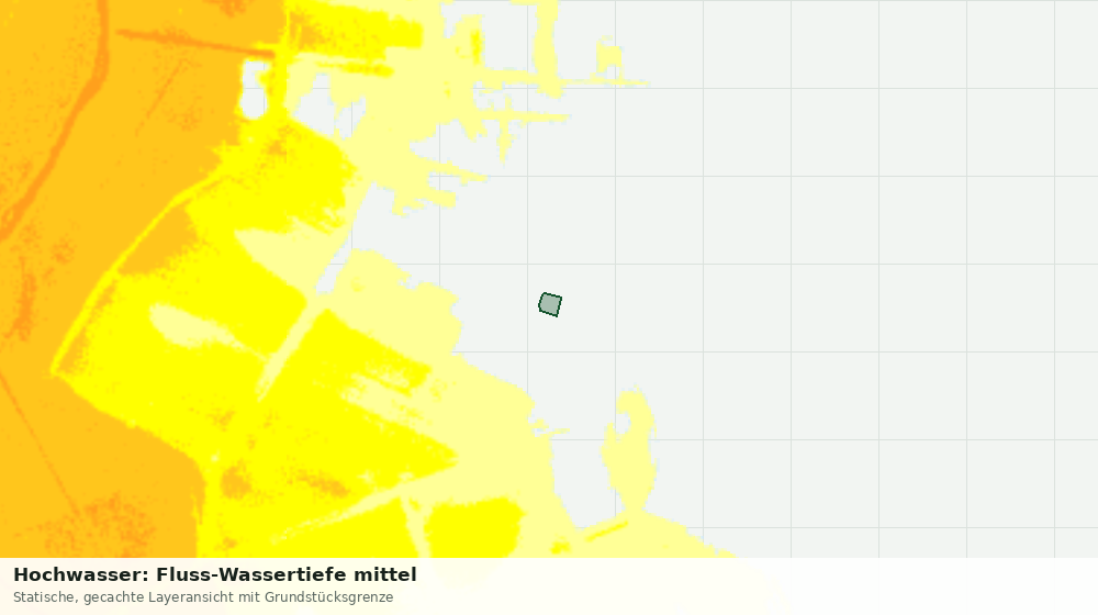 Statische Kartenansicht: Hochwasser: Fluss-Wassertiefe mittel