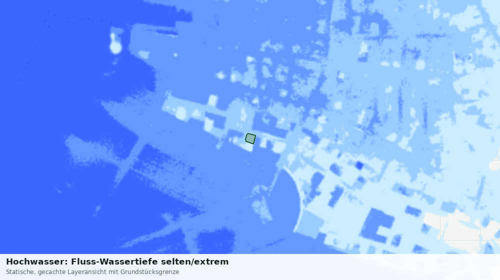 Statische Kartenansicht: Hochwasser: Fluss-Wassertiefe selten/extrem