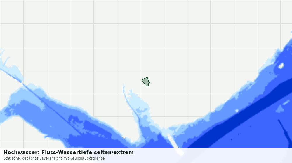 Statische Kartenansicht: Hochwasser: Fluss-Wassertiefe selten/extrem