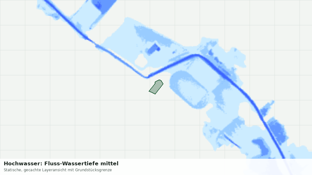 Statische Kartenansicht: Hochwasser: Fluss-Wassertiefe mittel