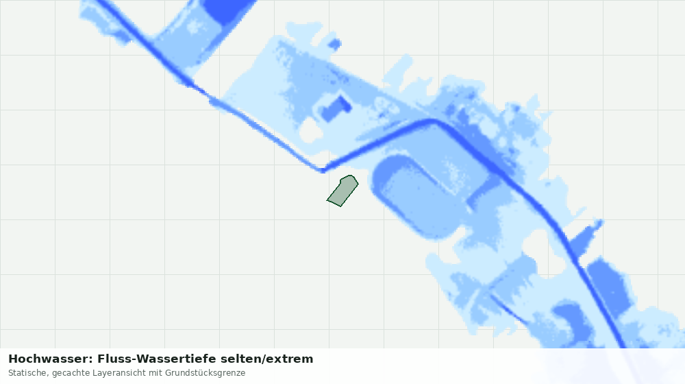 Statische Kartenansicht: Hochwasser: Fluss-Wassertiefe selten/extrem