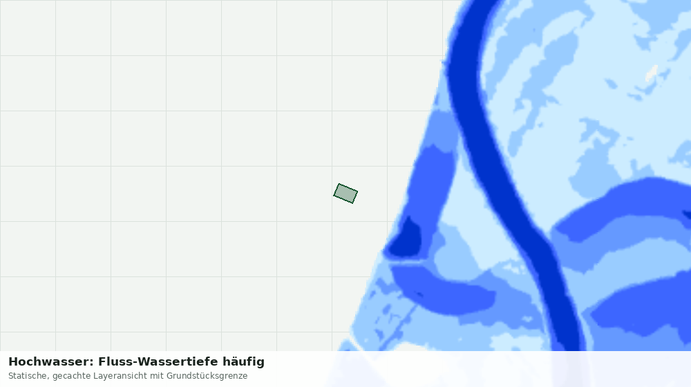 Statische Kartenansicht: Hochwasser: Fluss-Wassertiefe häufig