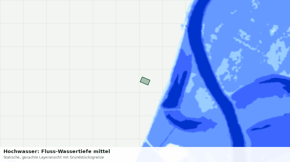 Statische Kartenansicht: Hochwasser: Fluss-Wassertiefe mittel
