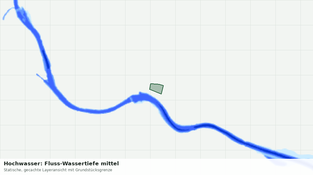 Statische Kartenansicht: Hochwasser: Fluss-Wassertiefe mittel