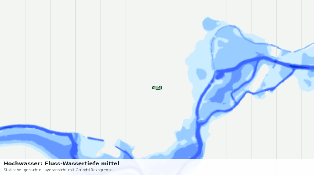 Statische Kartenansicht: Hochwasser: Fluss-Wassertiefe mittel