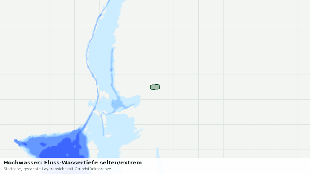 Statische Kartenansicht: Hochwasser: Fluss-Wassertiefe selten/extrem