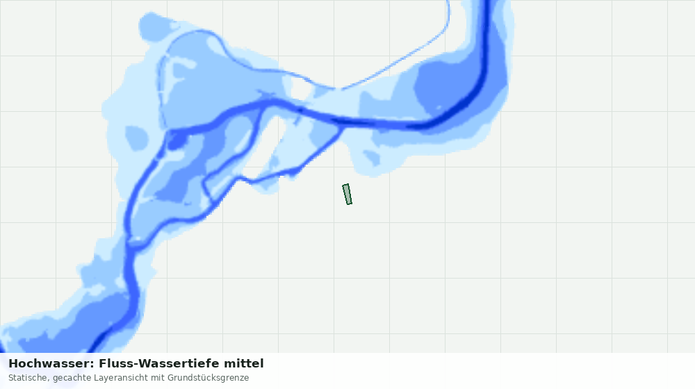 Statische Kartenansicht: Hochwasser: Fluss-Wassertiefe mittel