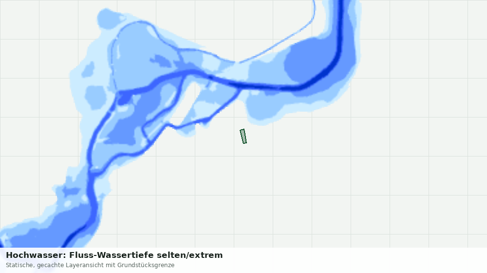 Statische Kartenansicht: Hochwasser: Fluss-Wassertiefe selten/extrem