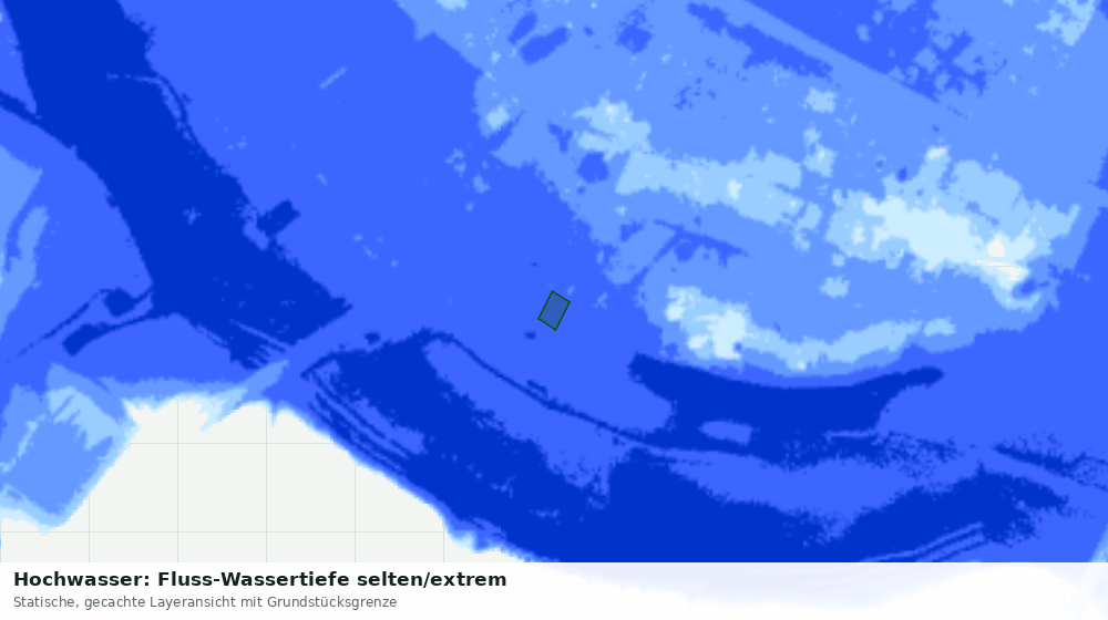 Statische Kartenansicht: Hochwasser: Fluss-Wassertiefe selten/extrem