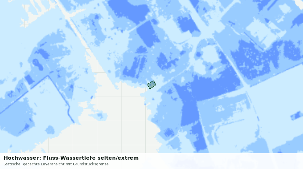 Statische Kartenansicht: Hochwasser: Fluss-Wassertiefe selten/extrem