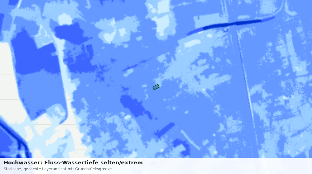 Statische Kartenansicht: Hochwasser: Fluss-Wassertiefe selten/extrem