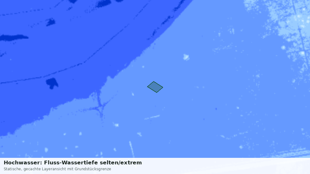 Statische Kartenansicht: Hochwasser: Fluss-Wassertiefe selten/extrem