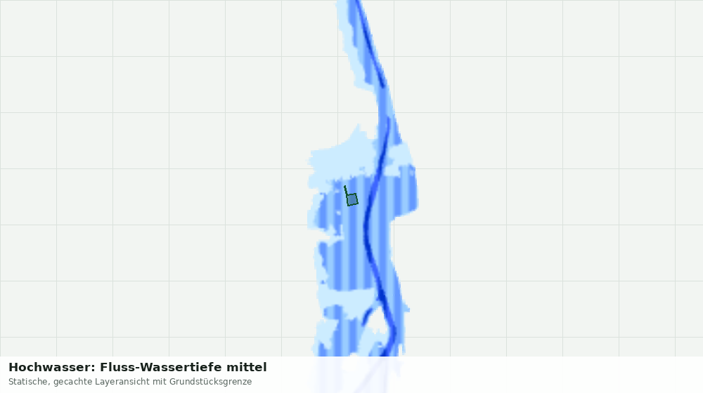 Statische Kartenansicht: Hochwasser: Fluss-Wassertiefe mittel