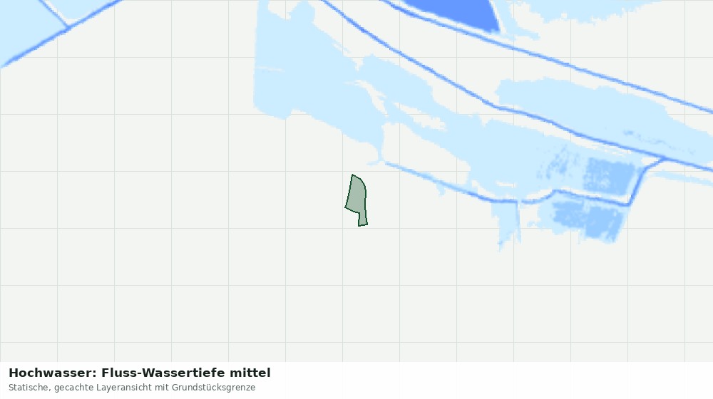 Statische Kartenansicht: Hochwasser: Fluss-Wassertiefe mittel